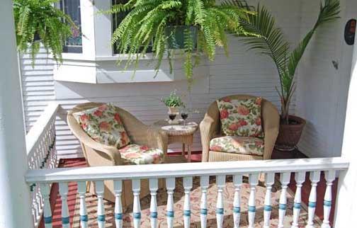 porch with two chairs